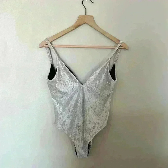 New Silver Velvet Swimsuit - Picture 7 of 10